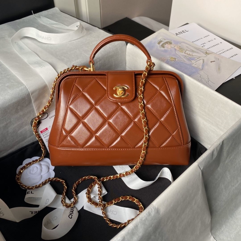 Ch*el top handle bags